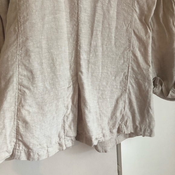 Linen oat/flax blazer - Picture 7 of 8